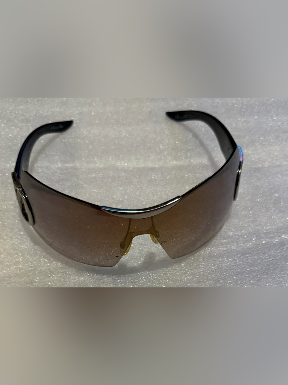 Christian airspeed 1 Dior 105 Shield Sunglasses Brown and Silver - Picture 2 of 10